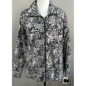 CJ Banks Lightweight Jacket Women’s 2X Long Sleeve Multicolor Full Zip Coat EUC